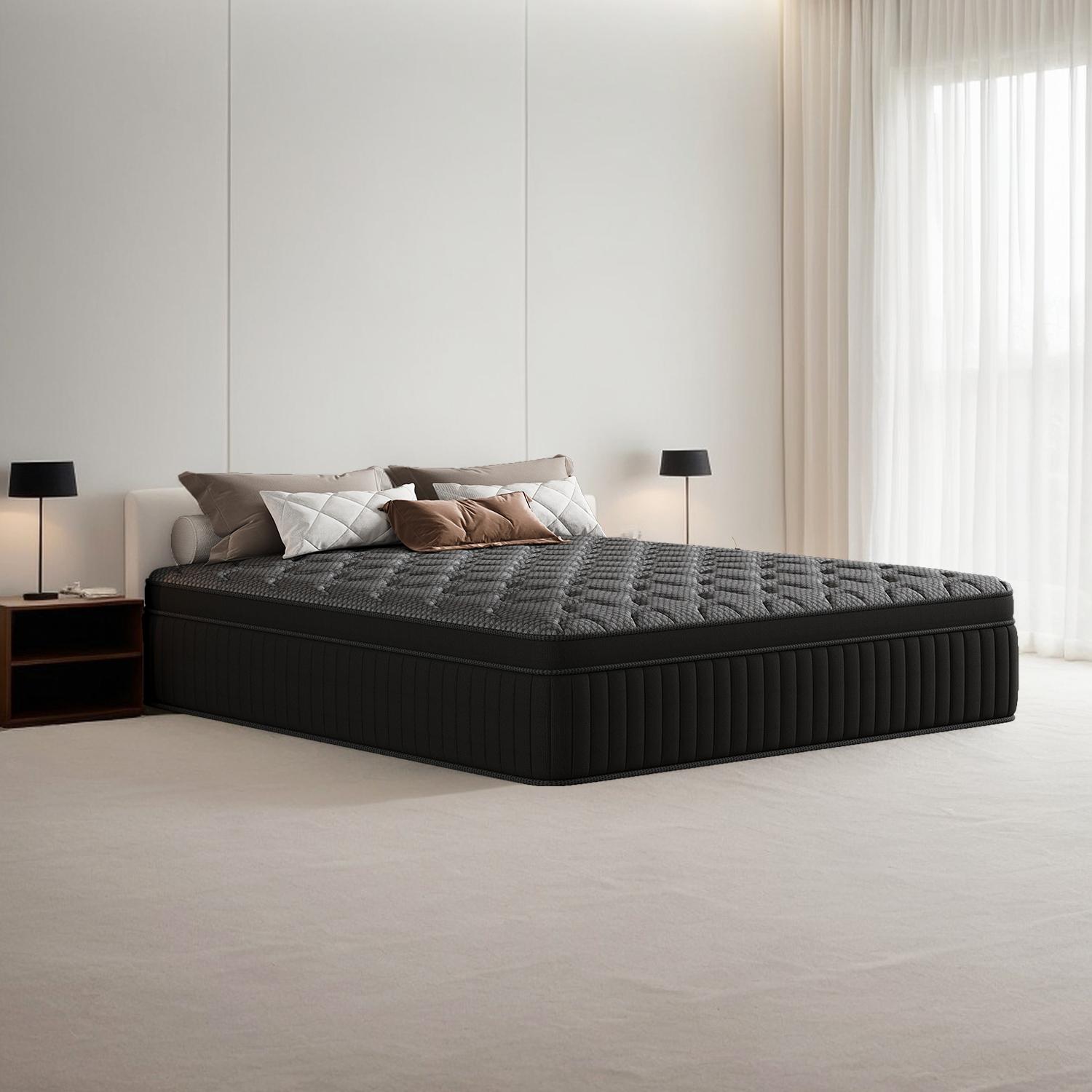 LODEIJA 8/10/12/14 Inch Twin, Full, Queen, King Mattress Memory Foam And Spring, Hybrid MattressMedium Firmness, Lumbar Support, For Home Rooms Hotels, Boxed Halloween ChristmasGift Furniture Ergonomic  size mattress Interior Modern size mattress