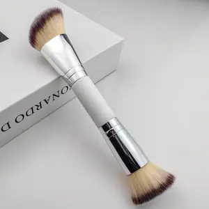 Dual-head dual-purpose foundation blush contouring brush, soft-bristled beauty tool, loose brush makeup brush, professional-grade multi-functional facial brush, portable travel makeup brush set, Beauty Duo Brush
