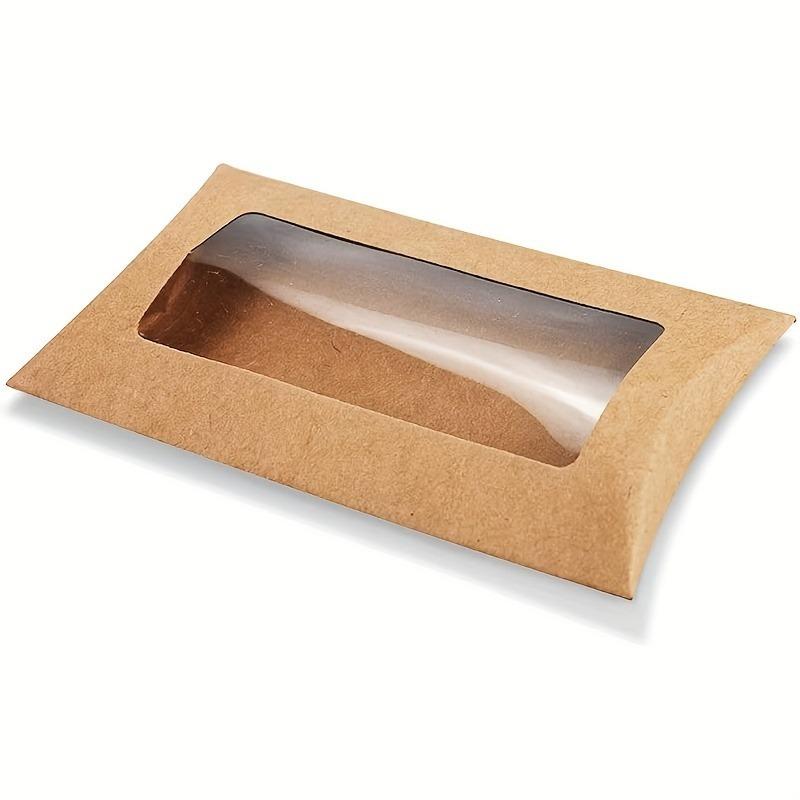 20 candy packaging gift boxes in the shape of kraft paper pillowcases, used to display window snacks and french fry packaging boxes, suitable for wedding party baking and gift packaging supplies