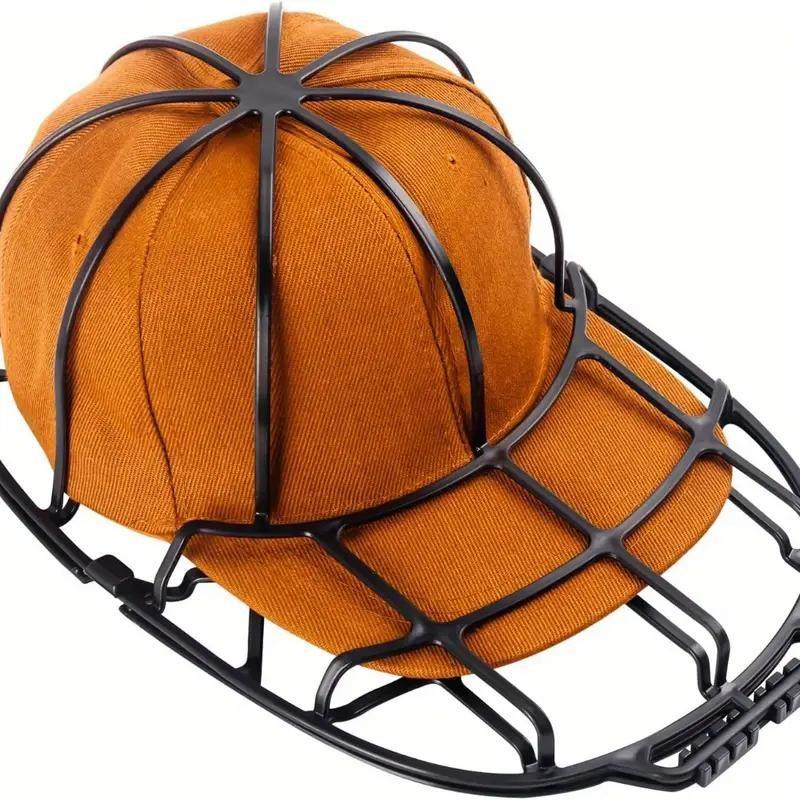 Durable Plastic Baseball Hat Cleaner, Adjustable Metal Frame, Wall-Mounted Washing Machine Protector, Stainless Steel Design