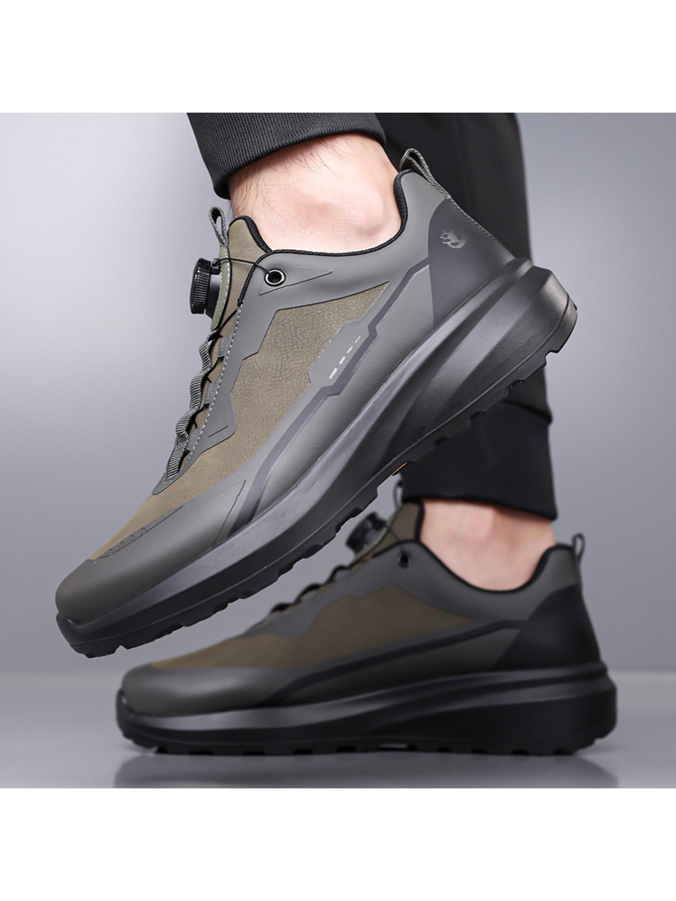 Men's casual shoes with breathable and lightweight mesh surface, convenient on and off with rotating buckle, versatile sports style for daily use, suitable for commuting and walking, practical gift recommendation