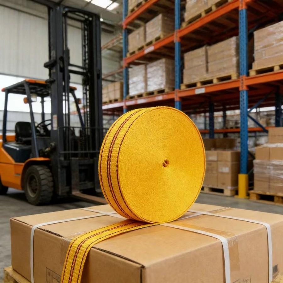 30m Tie-Down Strap, 4cm Wide, Braided Binding Strap, Outdoor RV Camping Gear Fastening, Durable Cargo Securement Band