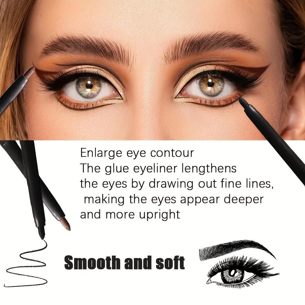 5-Pack Black Eyeliner, Brow Pencil, Gel Eyeliner - Long-Wear, Smudge-Proof, Perfect for Bold Eyes, Eyeliner for Waterline, Easy-Glide Formula, Perfect Wings - Black
