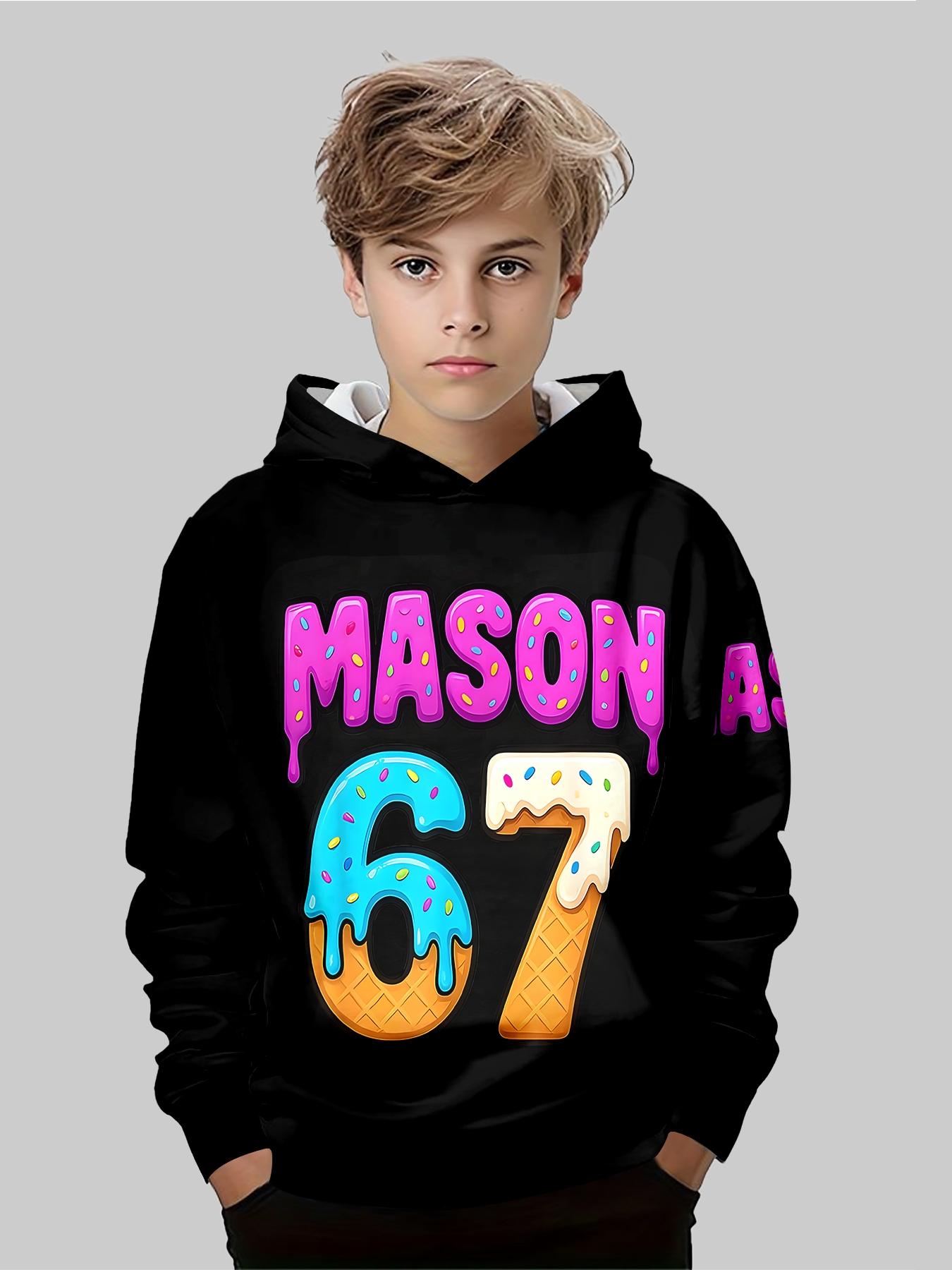 Boys Fashion New Pattern 3D Printed Long Sleeve Fitted Hoodie, Spring ...