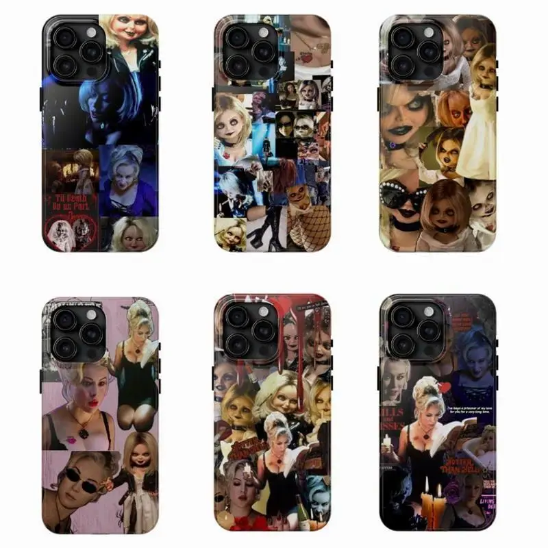 Tiffany Valentine Phone Case, Bride of Chucky Horror Doll Aesthetic Artwork, Tough Shockproof Protective Cover,Suitable for iPhone 17-11 Pro Max/Plus and  Samsung Galaxy S23-25