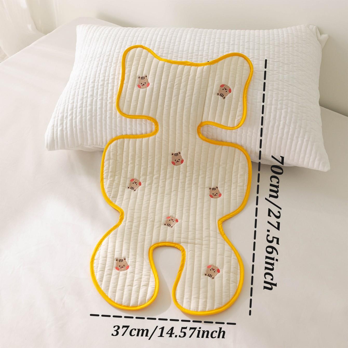 Breathable Stroller Seat Cushion, Comfortable Fabric Baby High Chair Backrest Pad, Portable Infant Carrier Mat for Summer Travel