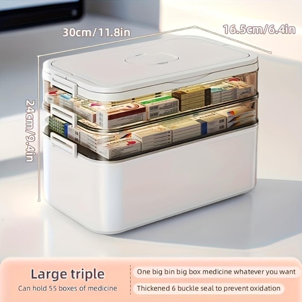2026 New Style Three-Layer Large Capacity Multi-Layer Storage Box with Handle - Durable Waterproof Box, Suitable for Home and Travel Storage, Under-Bed Storage