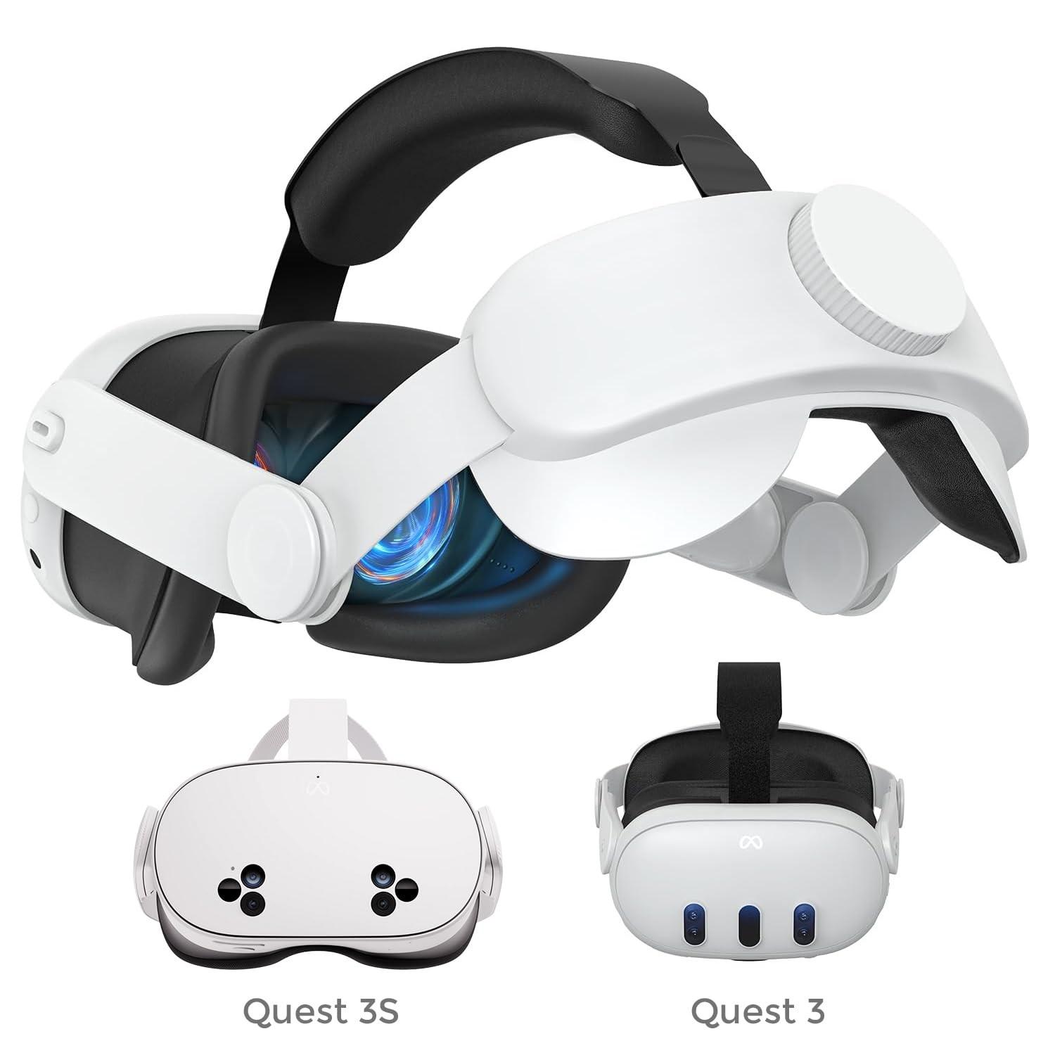 Compatible with Meta Quest 3/Quest 3S adjustable headband, Oculus Quest 3/Quest 3S adjustable comfort headband, Meta Quest 3/Quest 3S enhanced support and lightweight design VR accessories, replacing the elite band