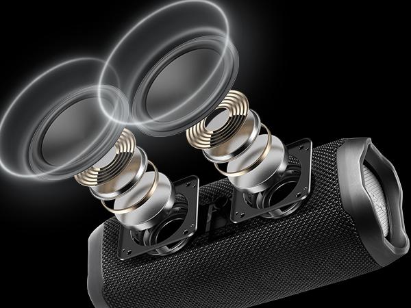 TOZO PA2 Bluetooth Speaker with Dual Drivers & Dual Bass Diaphragms Audio Smartphone FathersDayGift