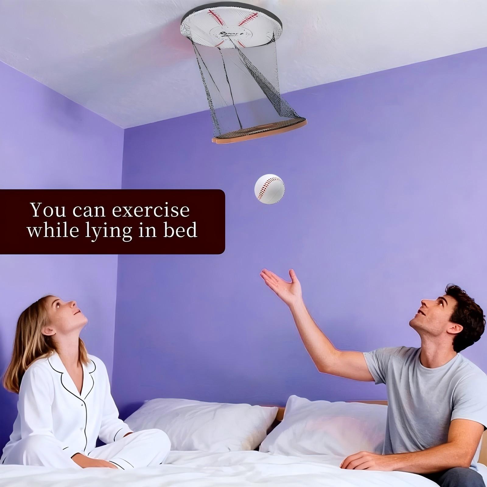 Hanging Indoor Basketball Hoop, Portable Ceiling Mini Hoop, Fun Wall Mount Sport Toy for Kids & Adults, Bedroom & Outdoor Play Game