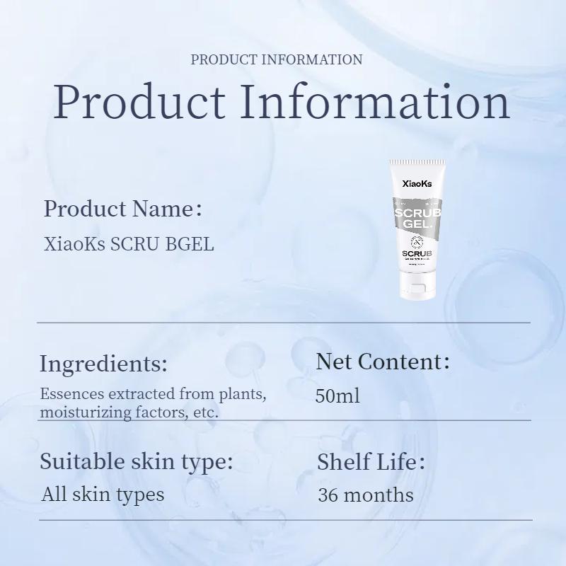 XiaoKs Clean Scrub Gel (3-Pack) with Carbomer & Betaine - 1-Minute Exfoliation, Mild & Gentle for Sensitive Skin - Non-Irritating Daily Exfoliator - 50g Each