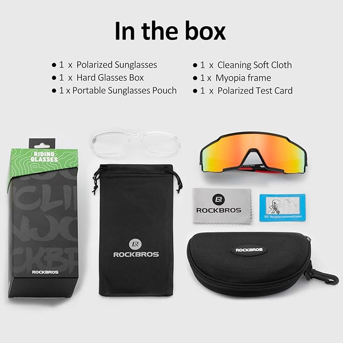 ROCKBROS Polarized Sunglasses for Men Women Cycling Glasses Sports Driving Bike Fishing Running Sunglasses TAC UV400