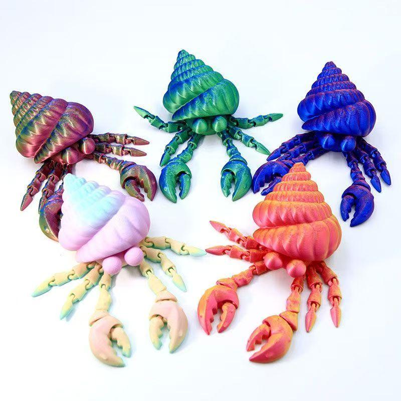 Cute Ugly Crab Figurine, 3D Printed, Fully Jointed, Adorable Decorative Ornament, Perfect Gift for Friends and Family