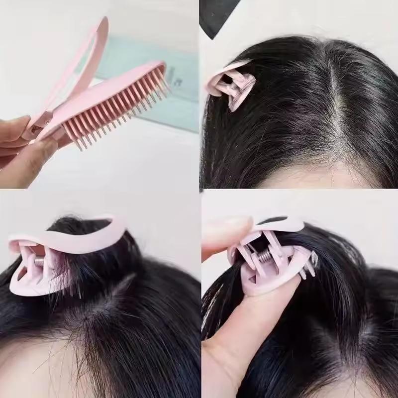 4Pcs hair styling tool 3-tooth and 6-tooth styling hair curling comb, fluffy bangs no heat curler, natural curling tool, fluffy roots cover seams