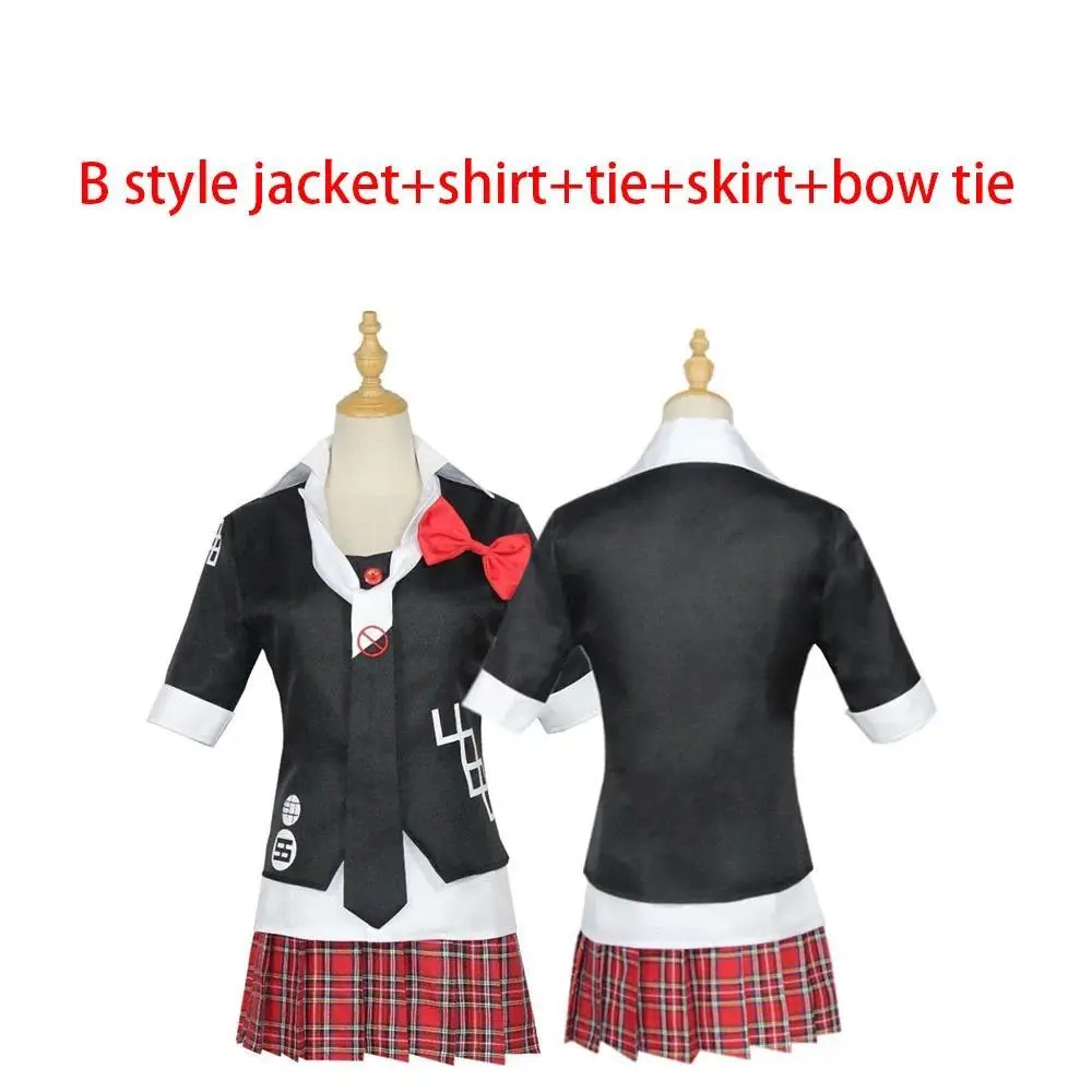 Juego de Anime Danganronpa, disfraz de Cosplay, uniforme Enoshima Junko, ropa de trabajo de café, Falda corta, tocado de Monokum