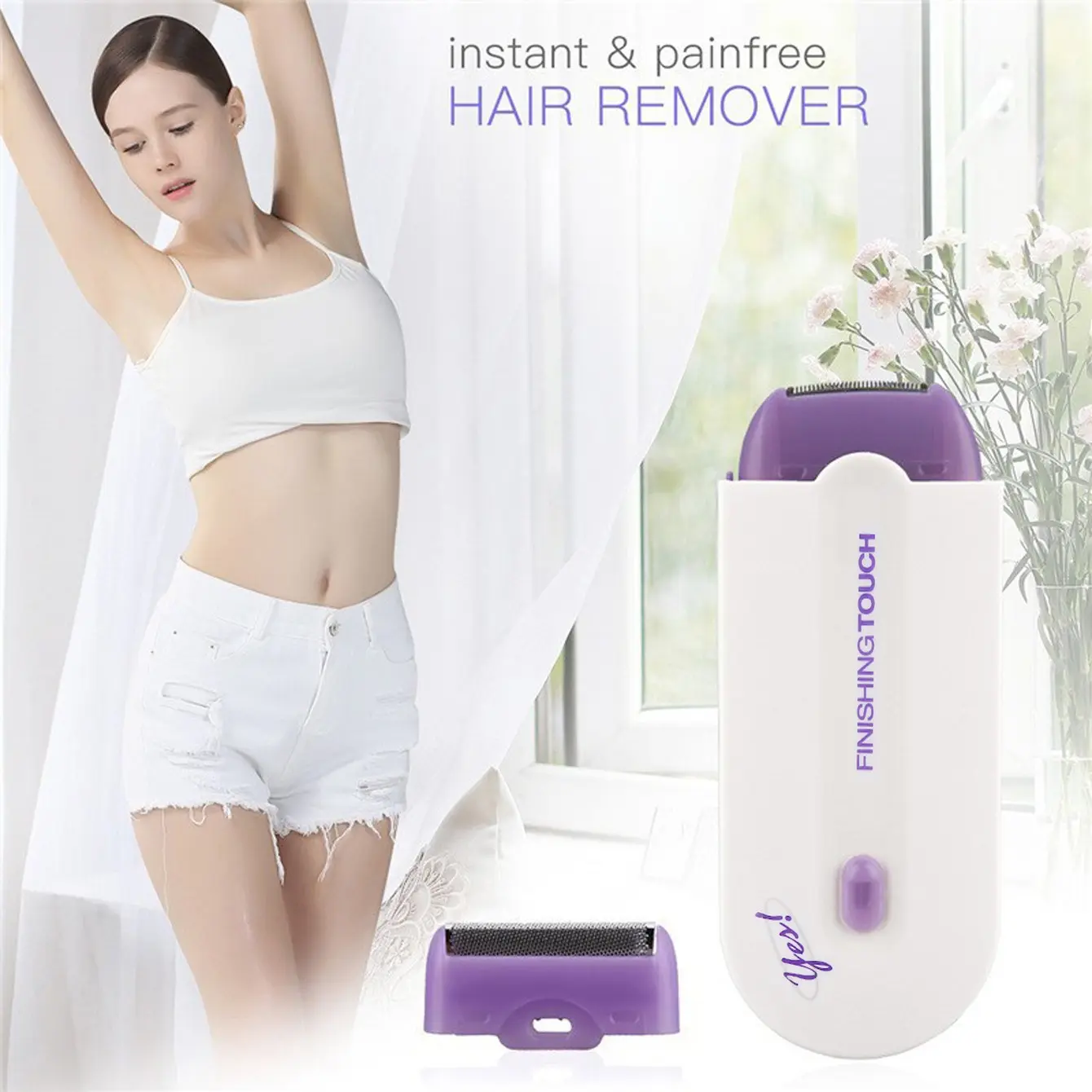 Professional Pain-Free Hair Removal Kit, USB Rechargeable Epilator for Body/face/legs/bikini Area, Razor for Smooth Skin