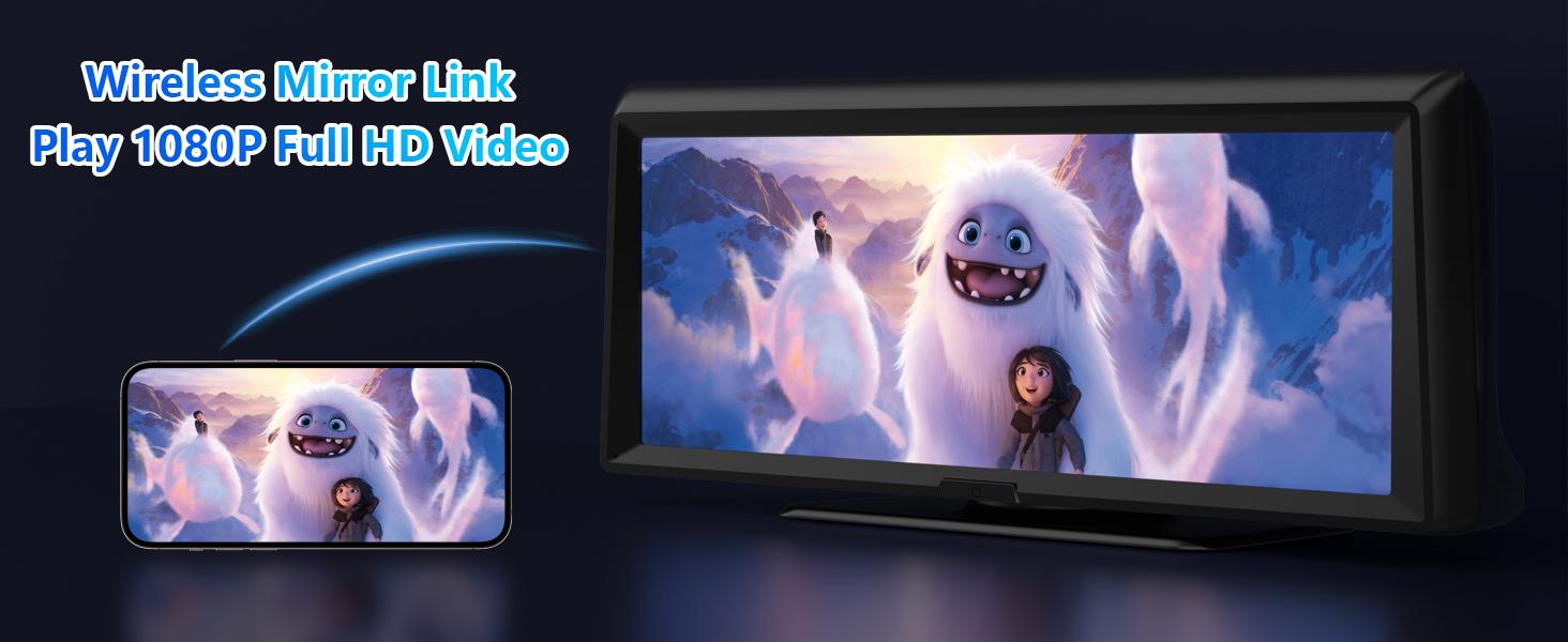 【Hieha】2026 Top-Rated Carplay Dash Cam:Updated 8.14" Portable Touchscreen with Wireless Carplay, Android Auto, 1080P Backup, and 2K Front Camera — Complete GPS Navigation System Carplay for Any Car Carplay  Screen Big Screen Carplay