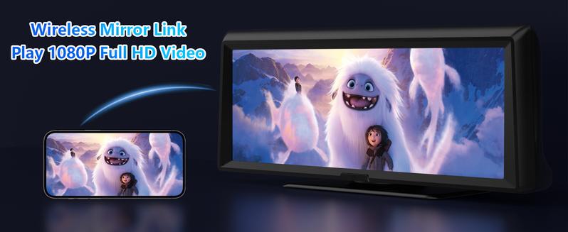 【Hieha】New Year  Gift：2026 Top-Rated Carplay Dash Cam:Updated 8.14" Portable Touchscreen with Wireless Carplay, Android Auto, 1080P Backup, and 2K Front Camera — Complete GPS Navigation System Carplay for Any Car Carplay  Screen Big Screen Carplay