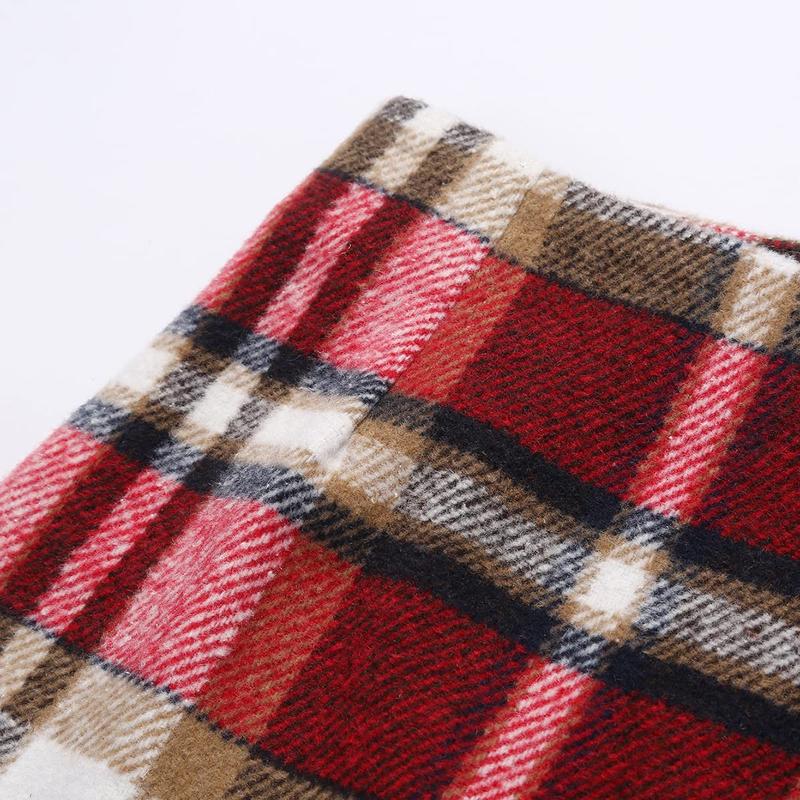 IDEALSANXUN Womens High Waist Plaid Skirt Bodycon Wool Mini Skirts Dresses for Women Holiday Dresses for Women Faldas Para Mujer Skirts for Women Trendy Tweed Skirt Short Tartan Woolen Skirt Cute Outfits Party Business Casual Outfits Winter Flannel