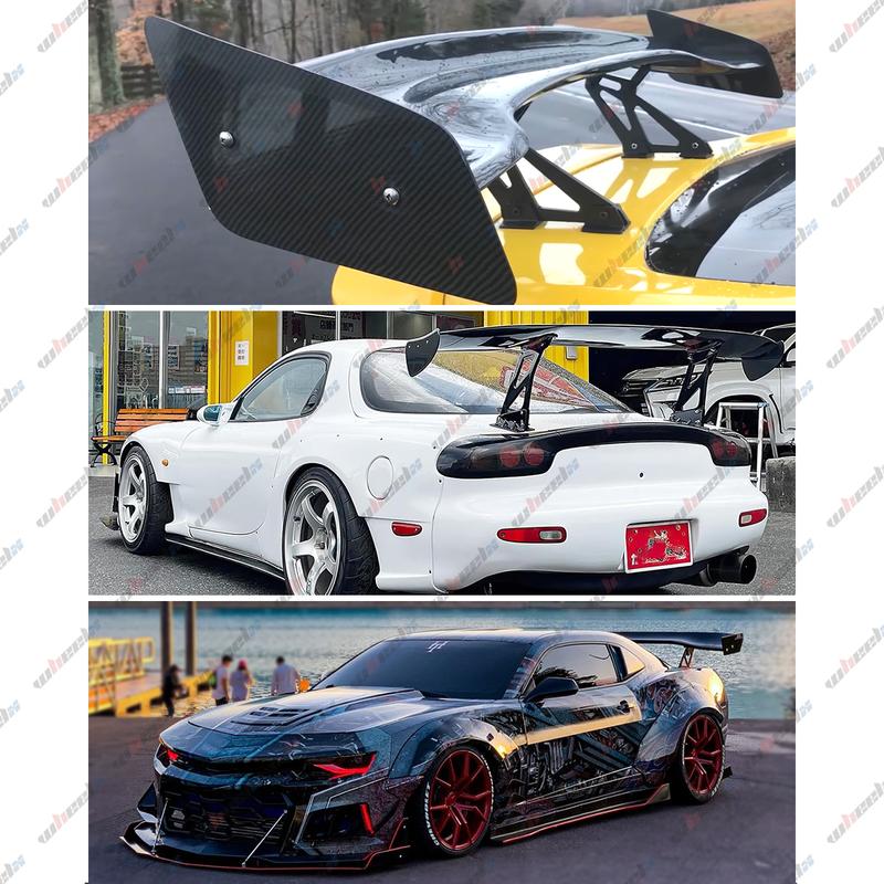 Perfect Valentine's Day Gift | 57" GT Style Universal Trunk Spoiler | Pro Racing Gloss Black Carbon Fiber | Fit Dodge/BMW/Audi/Ford Mustang/Chevy Camaro/Corvette/Honda Civic/Kia/Nissan Altima 🔥 #ValentinesGift #GiftForHim #57inchGTSpoiler #CarModGift