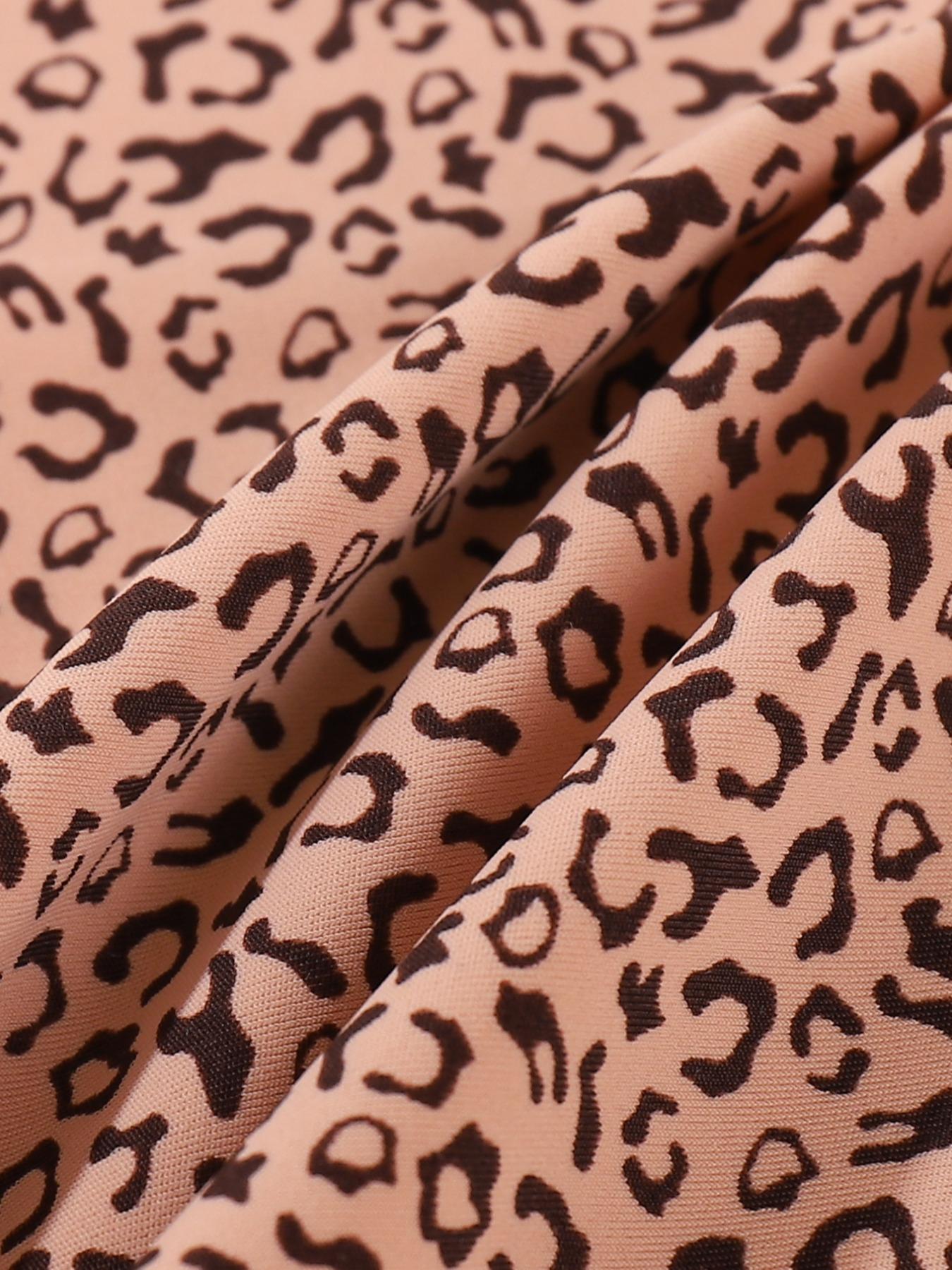 10 Pack Women's Leopard Print Triangle Panties V-Shaped Comfortable Breathable No Show Underwear, All Season Fitted Casual Style