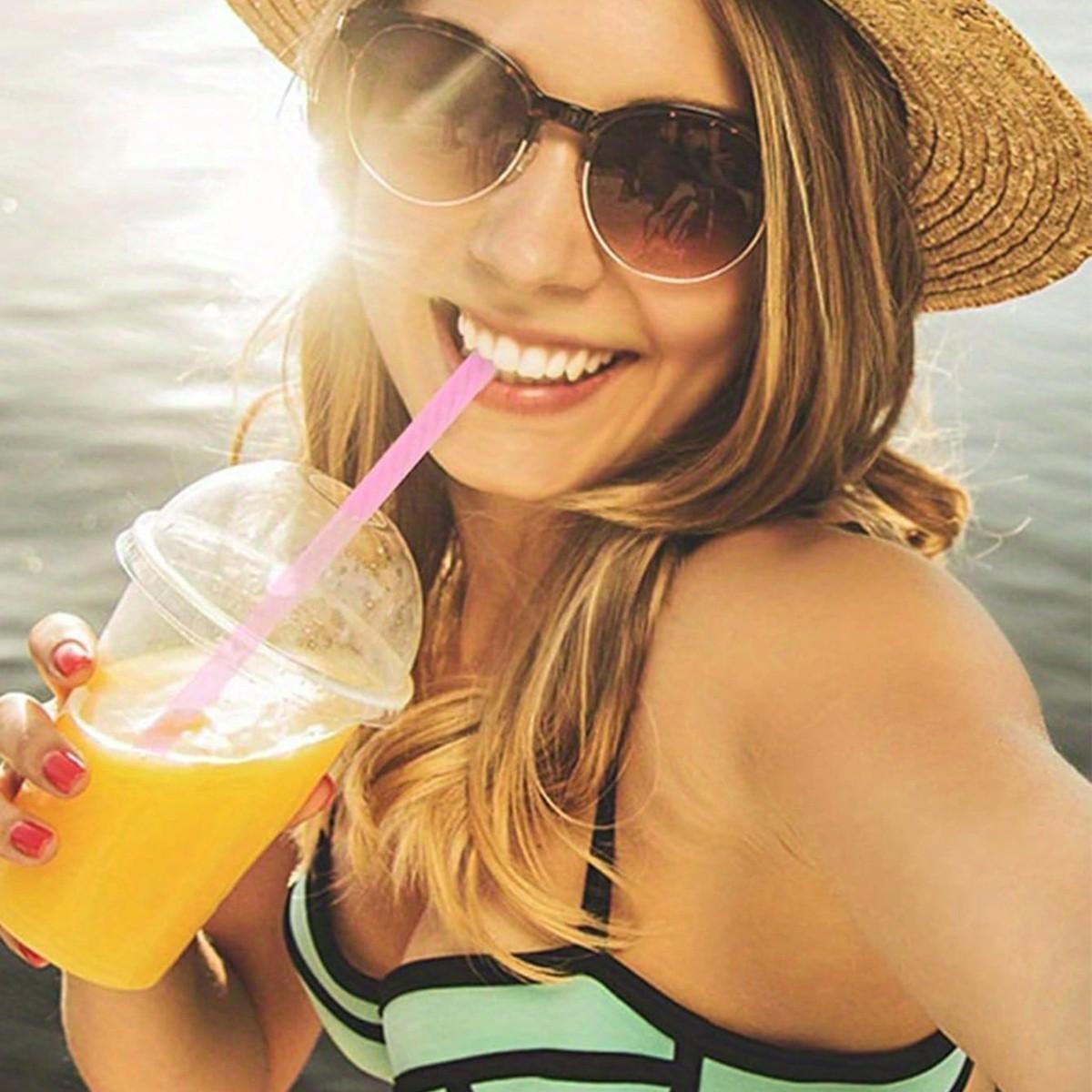 Reusable Silicone Straw with Storage Box, Foldable Lightweight Portable Handy Drinking Straw, Ideal for Travel, Parties, and Learning