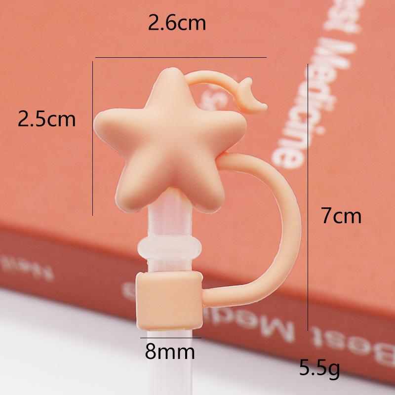 Cute Cartoon Straw Topper, Decorative Straw Stopper Dust Cover, Aesthetic Cup Ornament for Travel Tumbler No straw in cluded