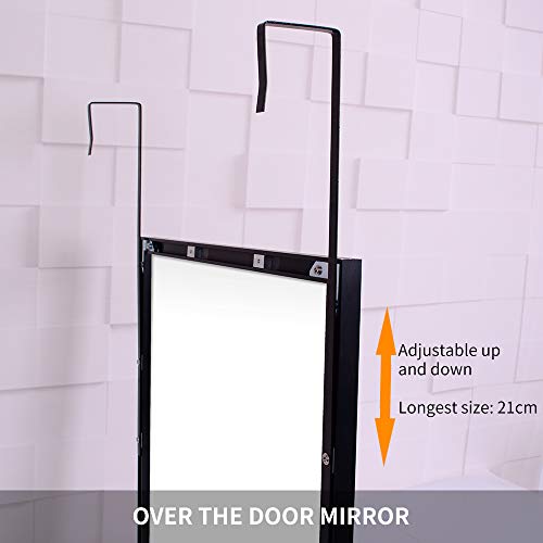 Floor & Wall-Mounted Full-Length Mirror, Aluminum Frame, High-Definition Clear Glass, Shatter-Proof & Anti-Explosion Design, Large Full Body Mirror for Bedroom, Living Room, Entryway & Home Decoration, Modern Sleek Style, Easy to Install