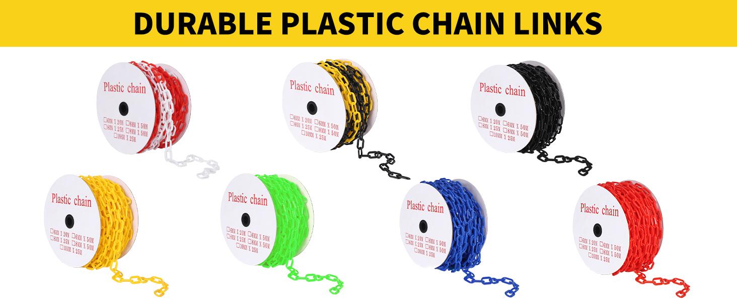 120 FT UV-Resistant Customizable Length Plastic Barrier with 25 Hooks, Safety Solution for Crowd Control, Concerts, Events (Tools & Hardware, Ropes Chains & Pulleys, Exhibitions, Warehouses)