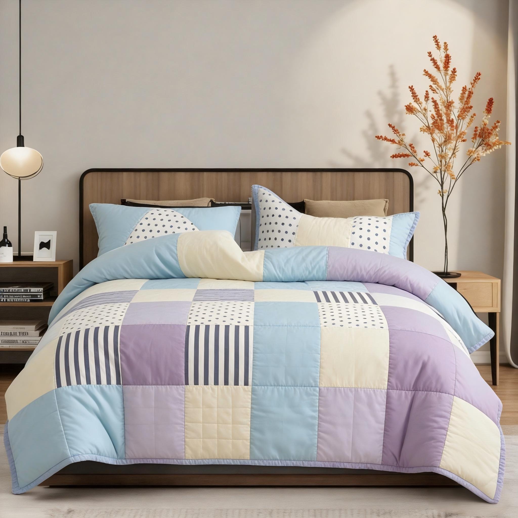 Geometric Pattern Bedding Set, Decorative Bedding Set, Modern Bedroom Fashion Decor, Soft Comfortable Fabric, Cozy Sleep Experience, Home Interior Design