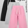 Men's Loose Fit Capri Pants with Pockets, Casual Drawstring Waist Bottoms for Daily Wear, Street Style, Comfortable Fabric, Trendy Fashion Clothes, Menswear