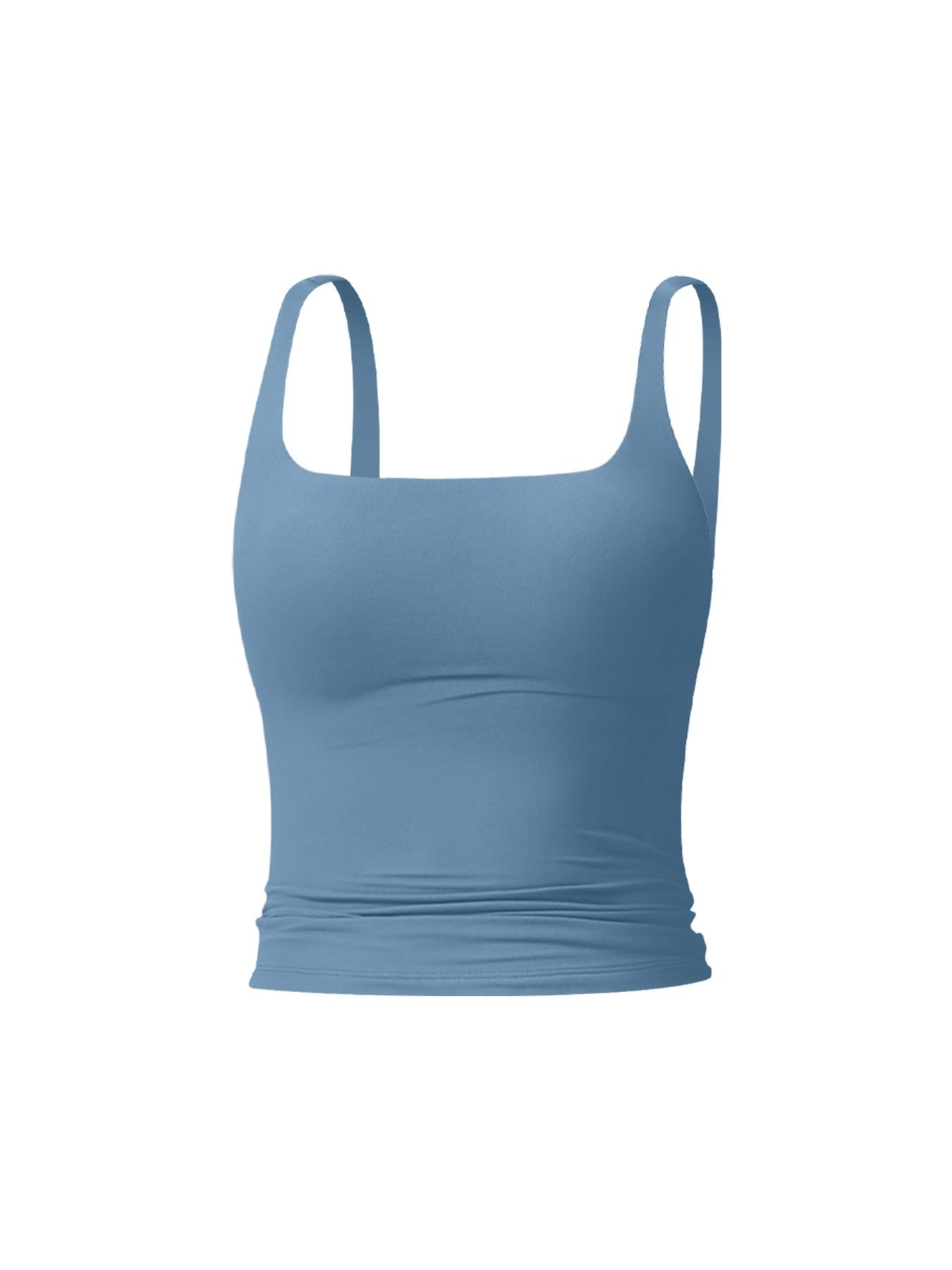 Women's Solid Color Sports Tank Top, Tight Sports Vest, Casual Comfy Breathable Sleeveless Sports Top for Yoga Gym Workout Running, Ladies Sportswear for All Seasons Women's Solid Color Sports Tank Top, Tight Sports Vest, Casual Comfy Breathable Sleeveless Sports Top for Yoga Gym Workout Running, Ladies Sportswear for All Seasons