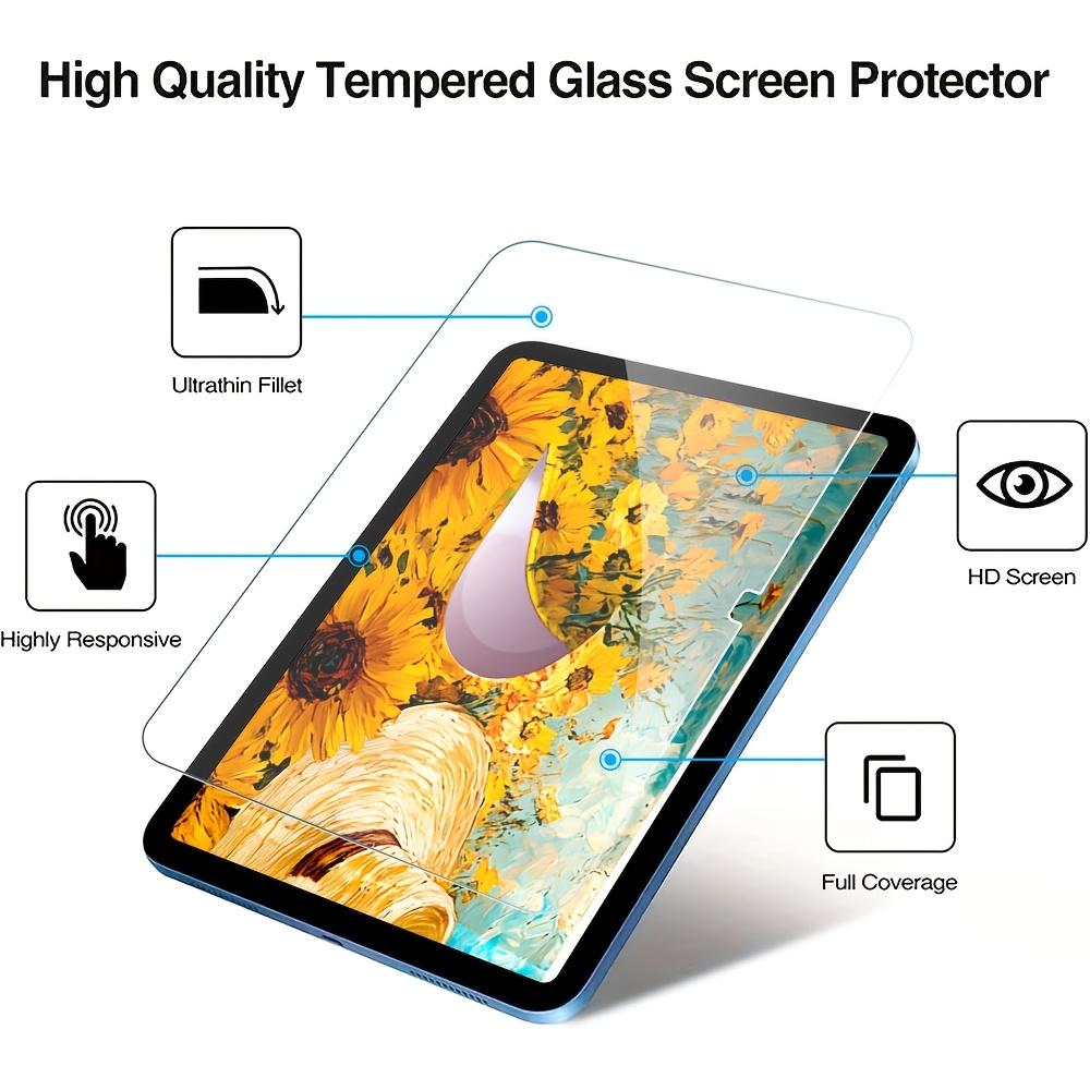 2pcs Screen Protector for iPad 10th/11th A16, 2.5D Arc Edge Design, Anti-Fingerprint, Clear Display Protection for Home Office Dorm