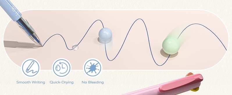 Four Candies Nurse Pen 6 PCS Multicolor Gel Pens 0.5mm 4-in-1 Ink for Office School & Back to School Supplies 18Colors Retractable Ergonomic Design Blue White Pink Black