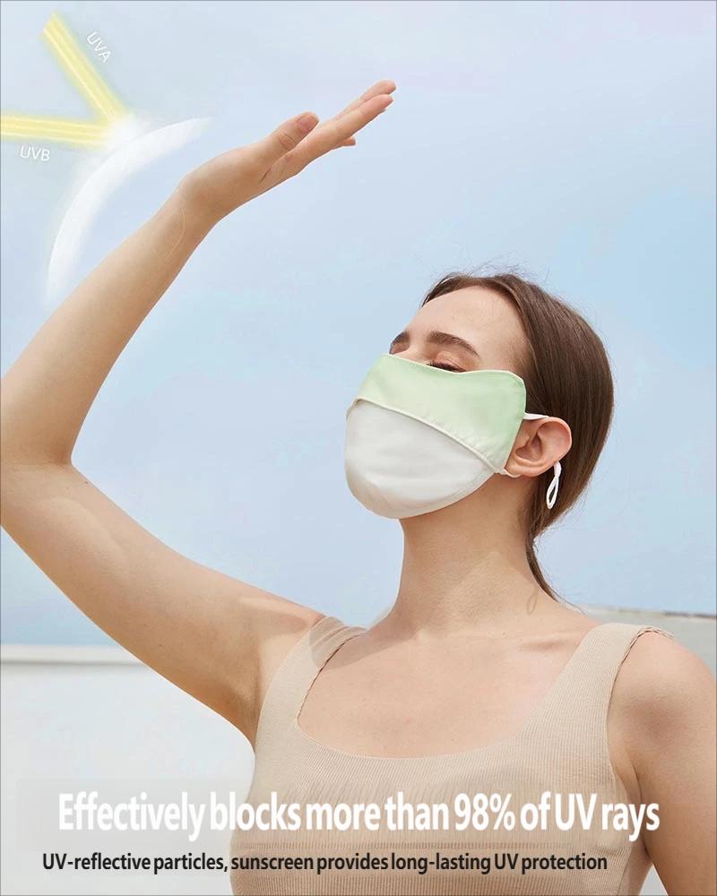 Summer Sun Protection Mask, Breathable Lightweight Silk, UV Blocking, Ideal for Outdoor Activities and Cycling