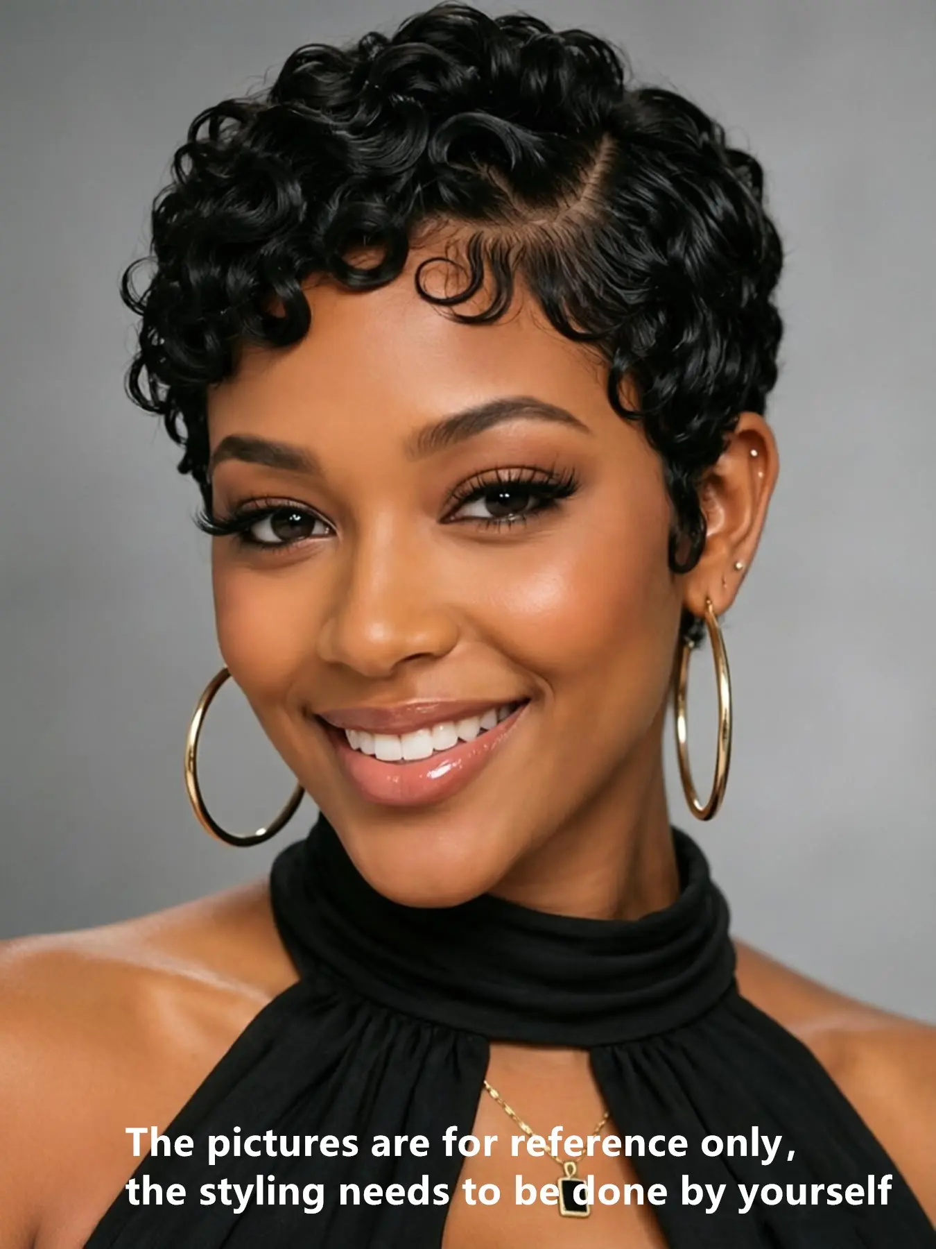 pixie cut wig  13x4 frontal transparent lace 99J burgundy black 2# dark brown  color short curly human hair wig daily party cosplay gift use hair wig for women Party holidays gift wig Front Lace Wigs Human Hair