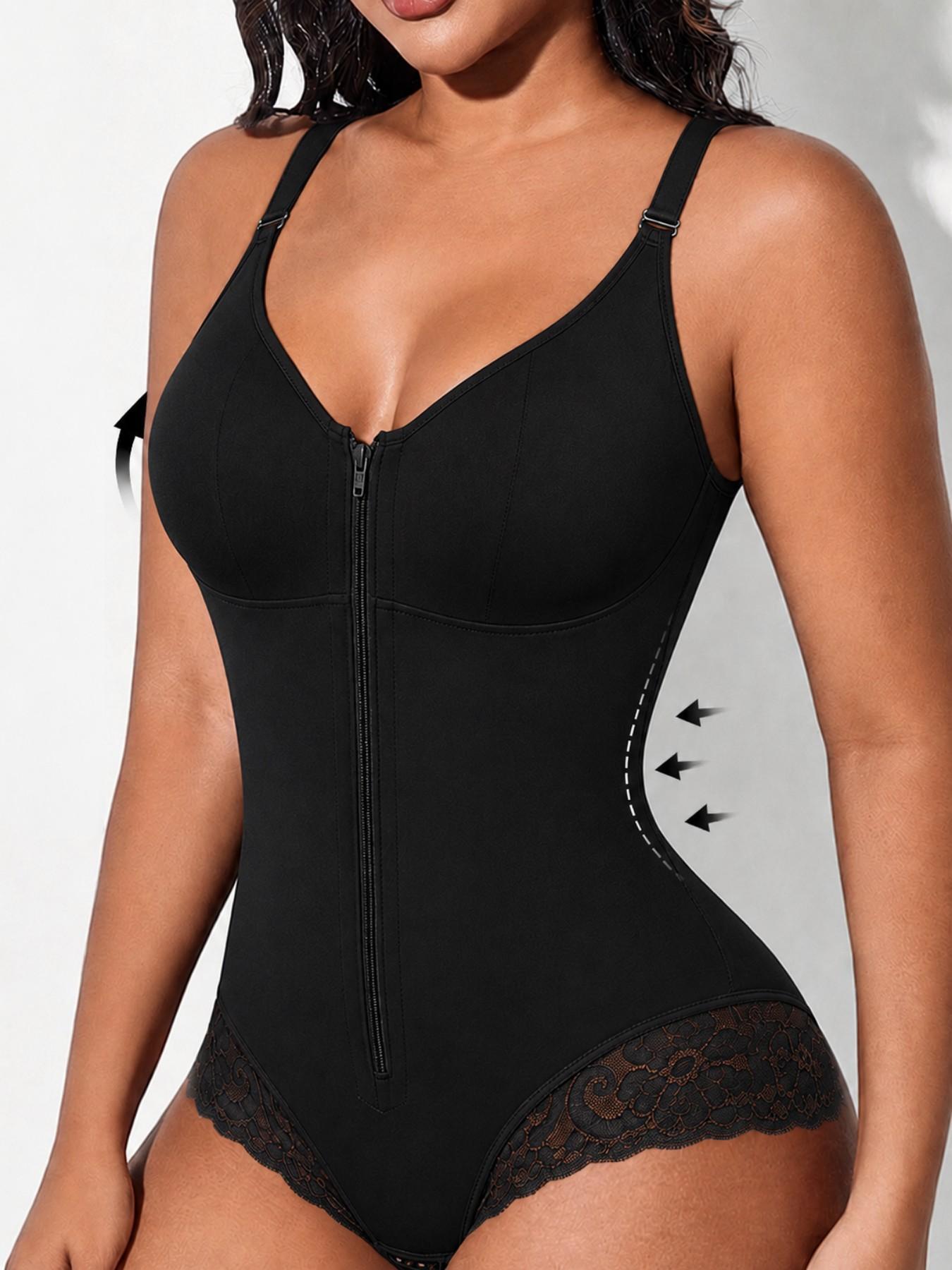 Women's Tight-Fitting Shapewear Bodysuit, Anti-Slip Shapewear, Fajas, Underwear, Compression Body Shapewear, Butt Lifting And Tummy Control Bodysuit, Colombian Shapewear, Adjustable Shoulder Straps And Crotch Zipper Full Body Shaper, Daily,Sport