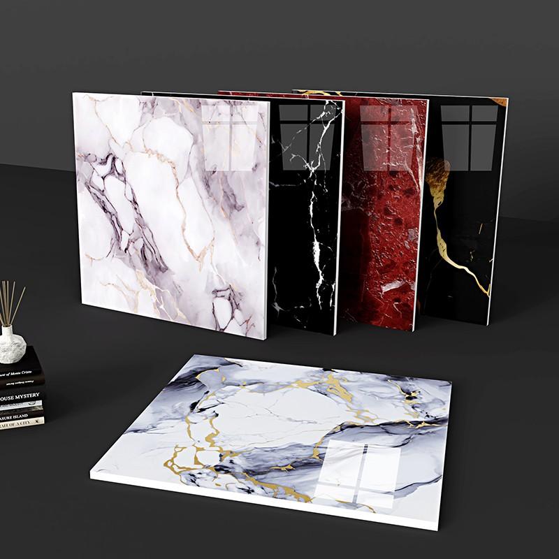 20 pcs marble self-adhesive wall stickers thickened waterproof wear-resistant tile stickers suitable for bathroom, kitchen, bedroom, living room self-adhesive wallpaper, simple operation, tear and paste, Tiles Sticker