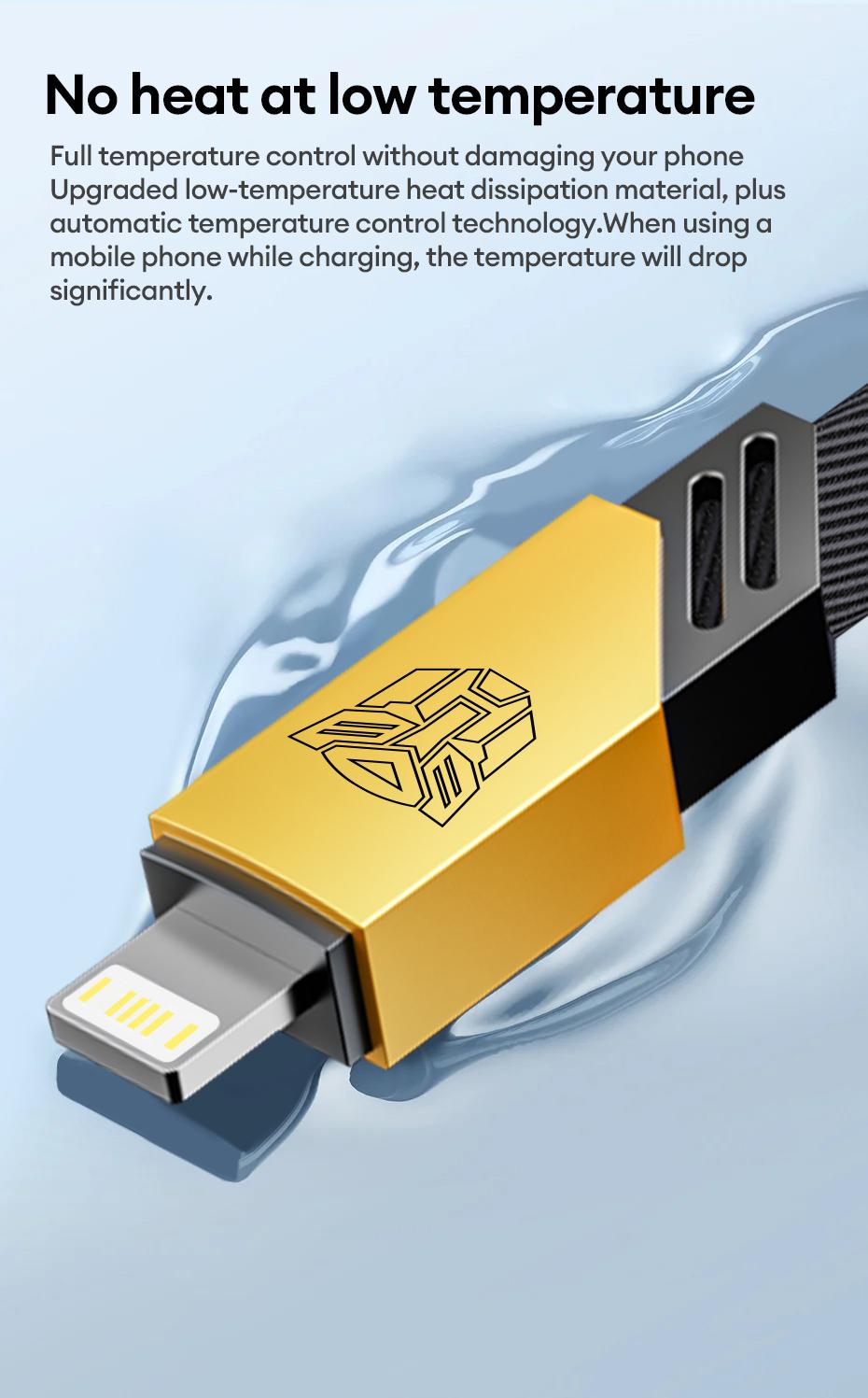 Transformers TF-A10 For iOS Data Cable Maximum Support 6A Current Output Cell Phone Fast Charging Cable