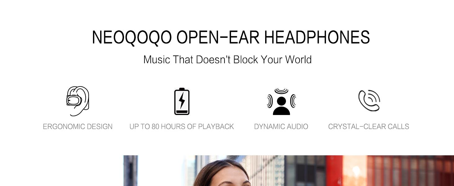 Open Ear Headphones,80H Playtime Air Conduction Earbuds w/Fast Charging, 16.2mm Hi-Fi Audio Drivers, Physical Buttons, ENC Mic, IPX5 Waterproof, Bluetooth 5.4, 2025 Upgrade for Workout White