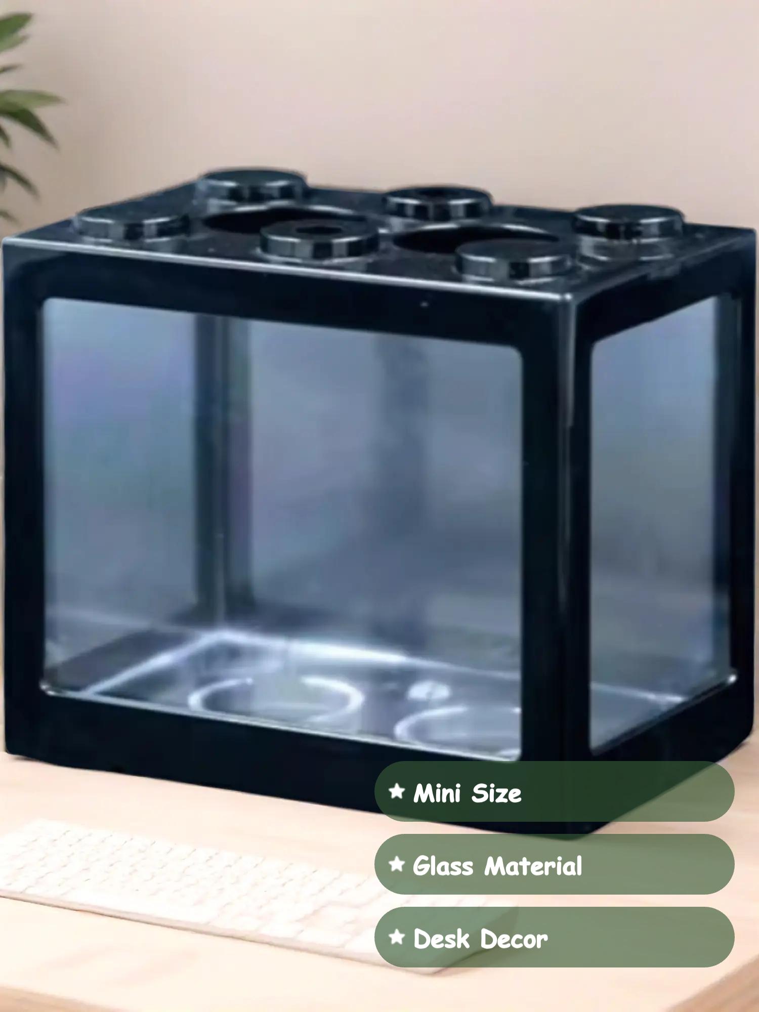 Mini Small Block Betta Fish Tank Transparent Office Desktop Scenery Creative Goldfish Tank Thai Internet Celebrity Betta Box