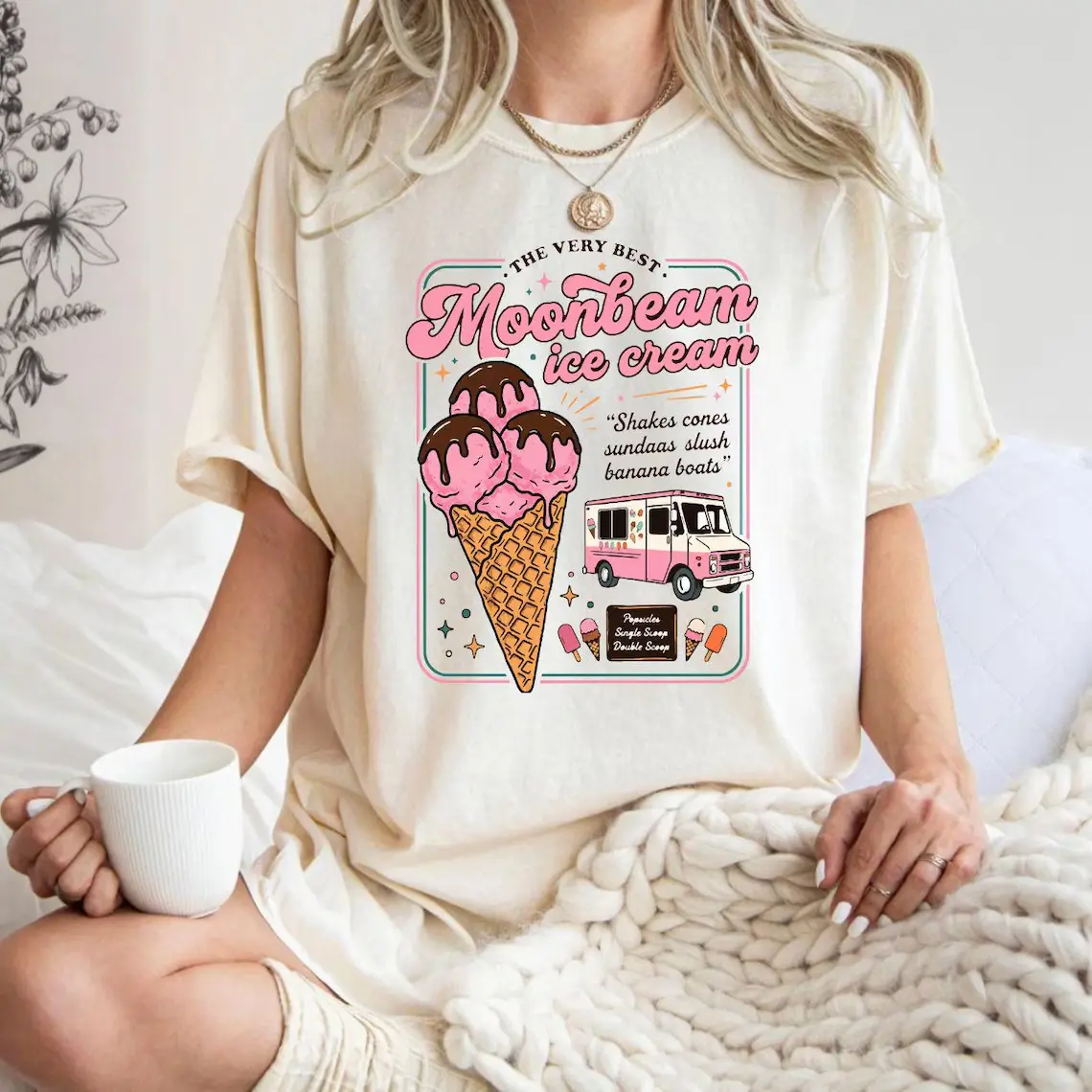 Moonbeam Ice Cream Shirt, Moonbeam Icecream T-Shirt, Ice Cream Lovers Shirt, Summer T-Shirt, Holiday Shirts, Cute Ice Cream Tee