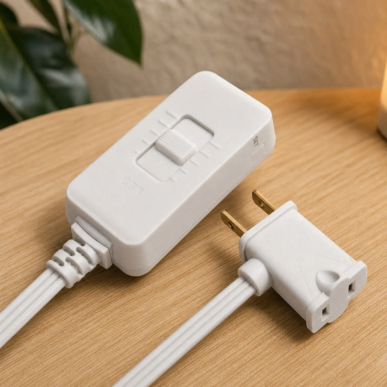 Plug-in Dimmer Switch for Dimmable LED/CFL and Incandescent Bulbs, Full Range Slide Control, Programmable Dimming Range, 5 ft Extension Cord, ETL Listed, WhiteGift