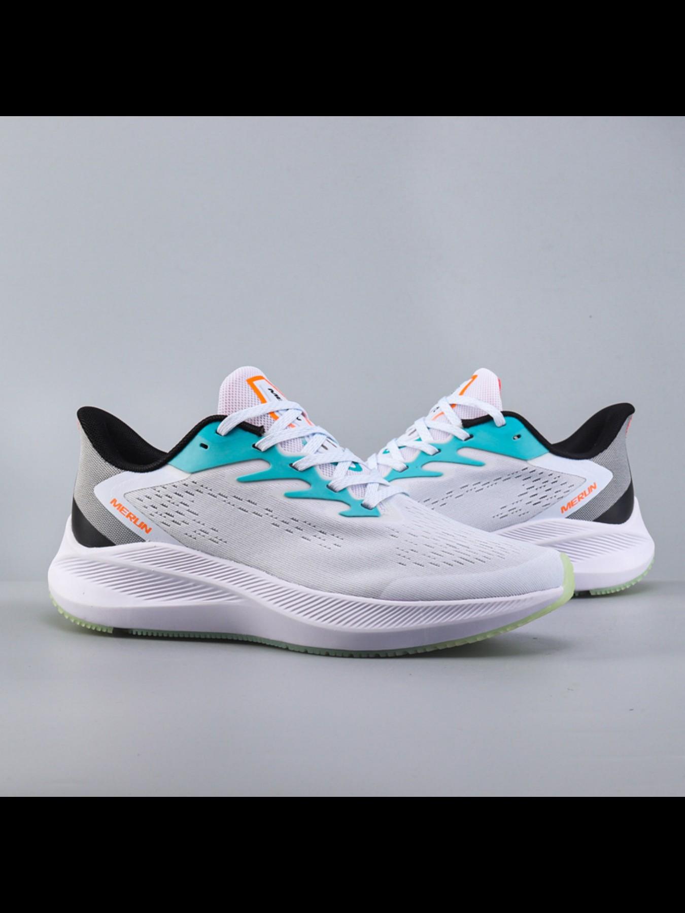 Meng Run W7 Seamless Mesh Running Shoes, Lightweight Design, Sporty Fit, Breathable Knit Upper, Universal Slip-On Sole