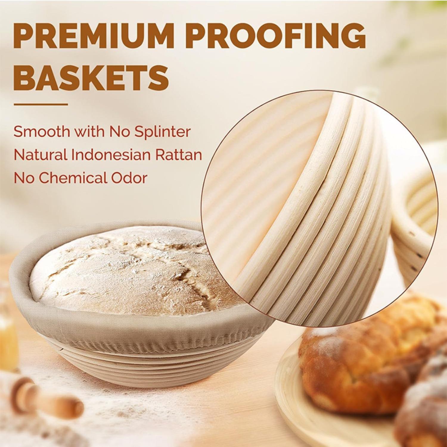 PrimPick Complete set of natural yeast starter making tools | Easy to clean and operate, suitable for both beginners and baking enthusiasts | Natural woven fermentation basket with a complete set of accessories