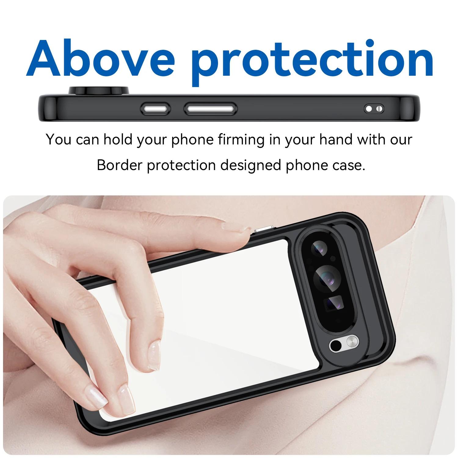 Please Select A Model To Purchase Acrylic Phone Case For Pixel 9 XL 8 7 Pro 8A 7A Cover Transparent Back Plate Drop Protection