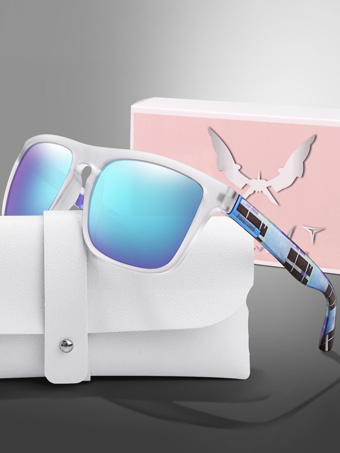 Classic Polarized Sunglasses with Case and Gift Packaging, Stylish UV Protection Eyewear, Vintage Square Frame for Daily Use, Perfect for Outdoor Activities, Great Gifts for Christmas, Valentine's Day, and Mother's Day, Trendy Vintage Sunglasses