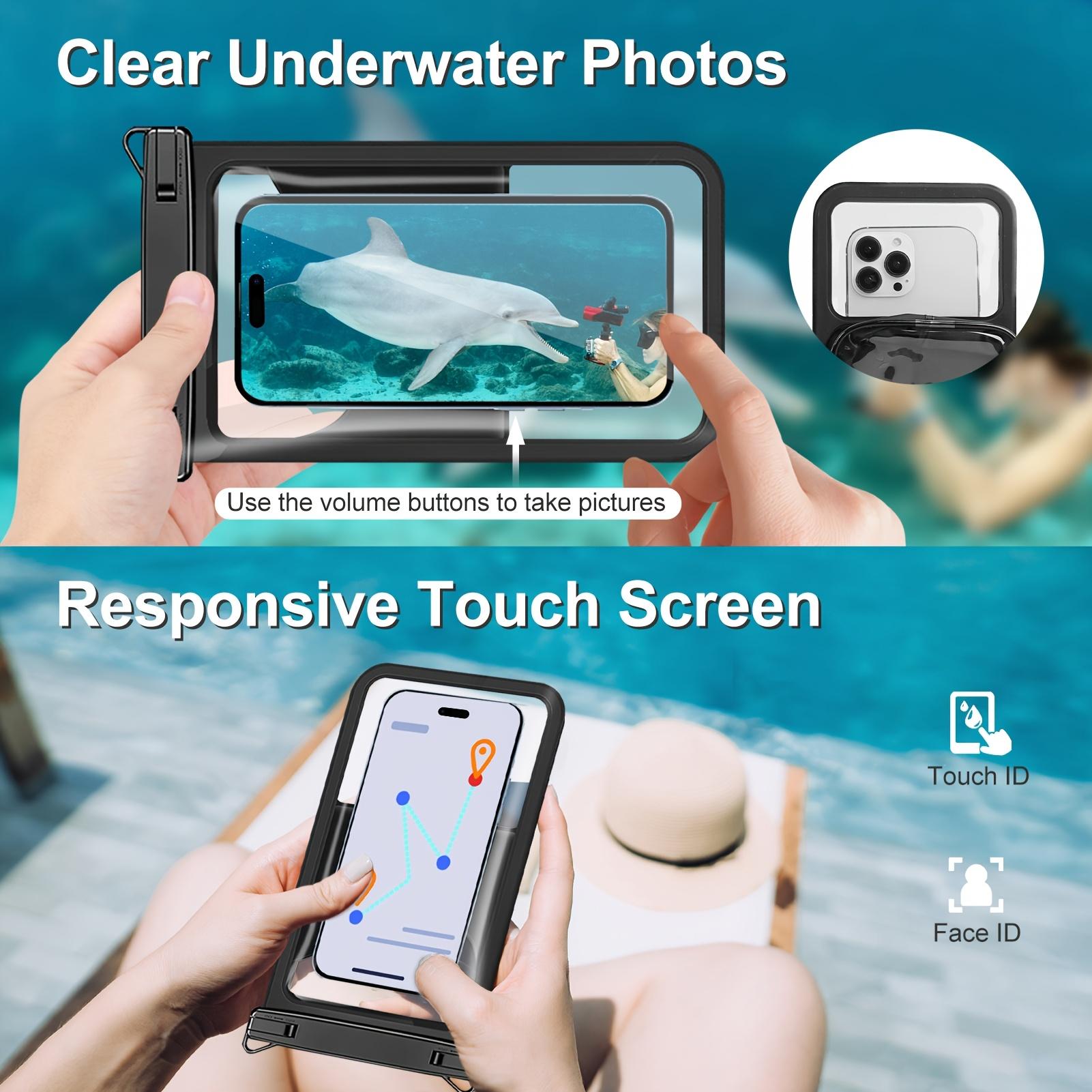 1pc Floating Phone Pouch with Storage Compartment And Adjustable Lanyard - a Large Capacity Dry Bag Suitable for iPhone, Samsung Motorola, Google, Xiaomi, Huawei,Crystal Clear, Sand-Proof, Perfect for Skiing, Swimming, Boating, And Kayaking Adventures