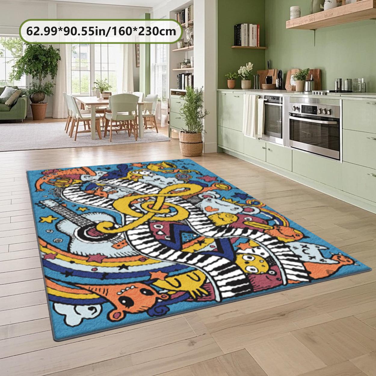 Velvet soft and comfortable patterned printed carpet, suitable for multiple scenarios, available in various sizes, soft and non-shedding, Soft Area Rug