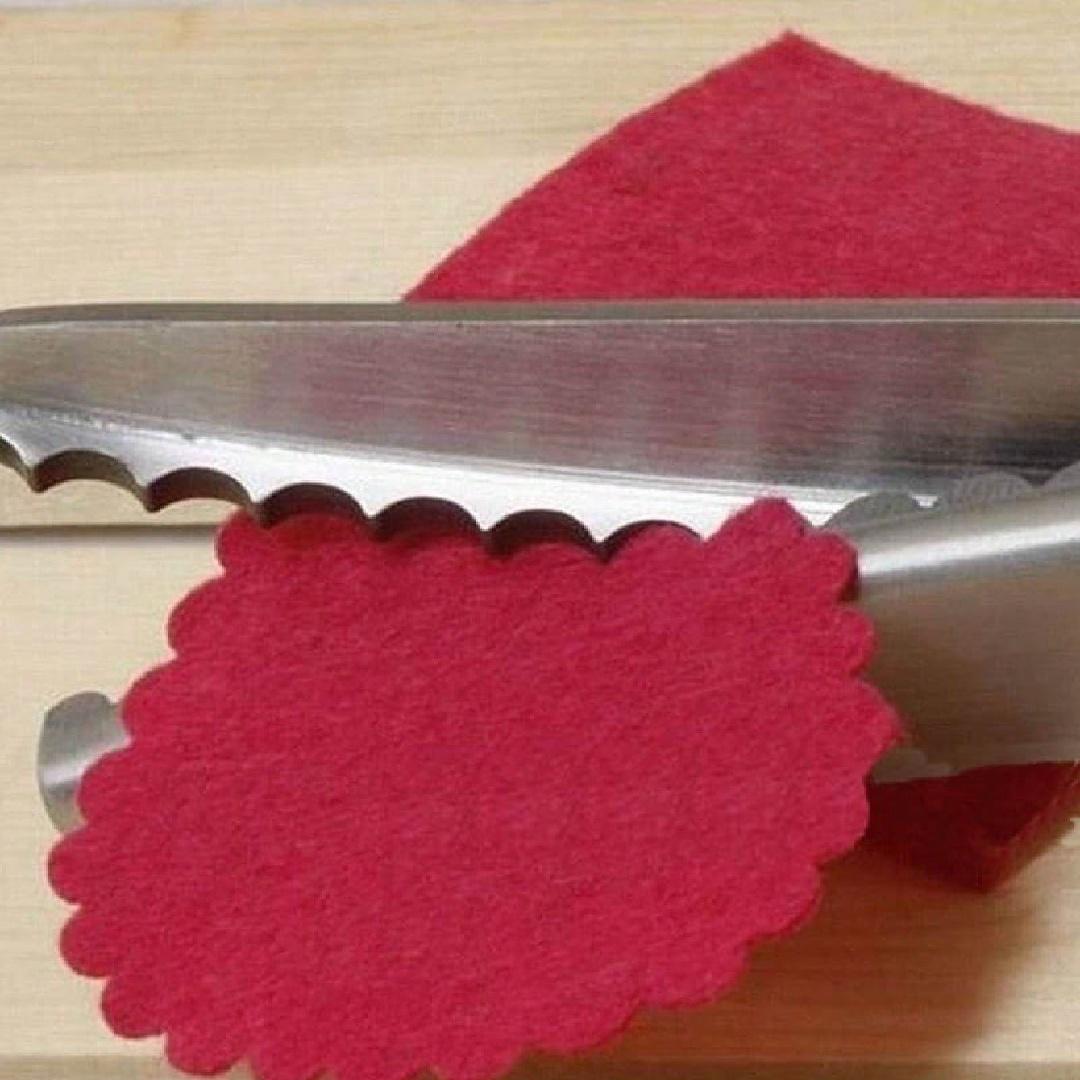 3 5 7mm Fabric Dressmaking Scalloped Edge Pinking Shears, Precision Cutting Tool for Sewing Projects, Sewing Tools, Durable & Reliable Design